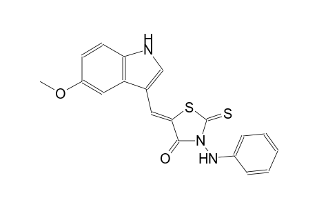 4-thiazolidinone, 5-[(5-methoxy-1H-indol-3-yl)methylene]-3-(phenylamino)-2-thioxo-, (5Z)-