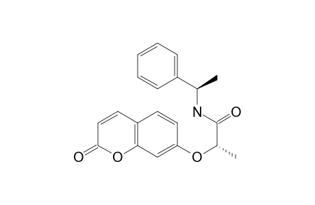 (2S)-2-[(2-oxo-2H-chromen-7-yl)oxy]-N-[(1R)-1-phenylethyl]-propanamide