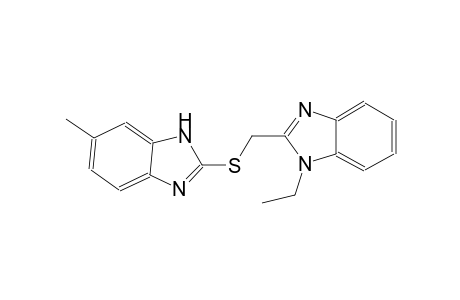 1-Ethyl-2-([(6-methyl-1H-benzimidazol-2-yl)sulfanyl]methyl)-1H-benzimidazole