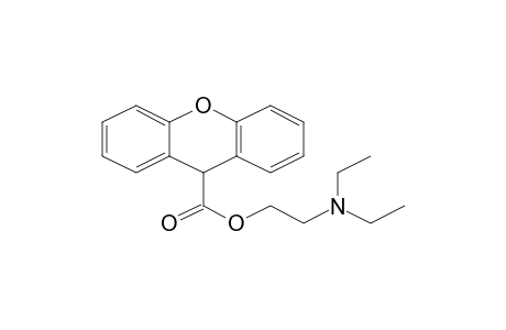 .beta.-Diethylaminoethylxathene-9-carboxylate