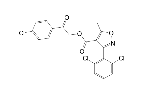 3-(2,6-dichlorophenyl)-5-methyl-4-isoxazolecarboxylic acid, p-chlorophenacyl ester