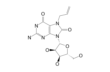 7-Allyl-7,8-dihydro-8-oxoguanosine