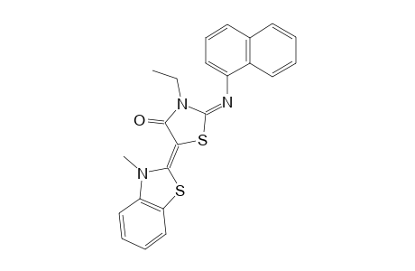 3-Ethyl-5-(3-methyl-2(3H)-benzothiazolylidene)-2-(1-naphthylimino)-4-thiazolidinone