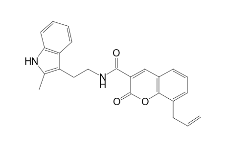 2H-Chromene-3-carboxamide, 8-allyl-2-oxo-N-[2-(2-methyl-1H-indol-3-yl)ethyl]-