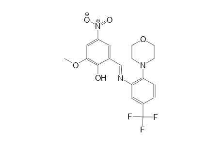 2-methoxy-6-((E)-{[2-(4-morpholinyl)-5-(trifluoromethyl)phenyl]imino}methyl)-4-nitrophenol