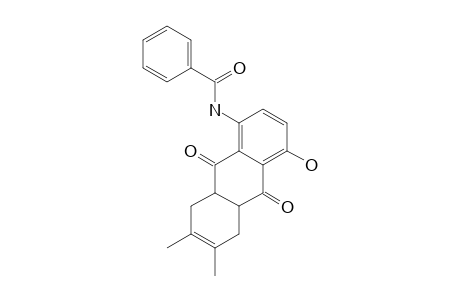 Benzamide, N-(5,8,8a,9,10,10a-hexahydro-4-hydroxy-6,7-dimethyl-9,10-dioxo-1-anthracenyl)-