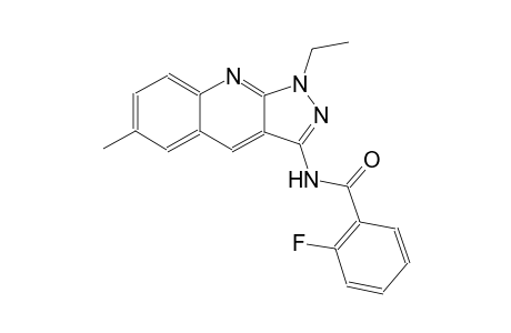 N-(1-ethyl-6-methyl-1H-pyrazolo[3,4-b]quinolin-3-yl)-2-fluorobenzamide