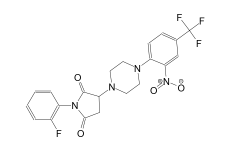 1-(2-fluorophenyl)-3-{4-[2-nitro-4-(trifluoromethyl)phenyl]-1-piperazinyl}-2,5-pyrrolidinedione