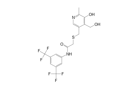 alpha,alpha,alpha,alpha',alpha',alpha'-HEXAFLUORO-2-{{[5-HYDROXY-4-(HYDROXYMETHYL)-6-METHYL-3-PYRIDYL]METHYL}THIO}-3',5'-ACETOXYLIDIDE