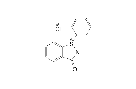 2,3-DIHYDRO-1-PHENYL-2-METHYL-3-OXO-1,2-BENZISOTHIAZOL_1-IUM_CHLORIDE