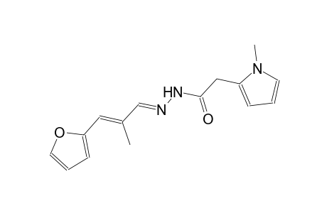 1H-pyrrole-2-acetic acid, 1-methyl-, 2-[(E,2E)-3-(2-furanyl)-2-methyl-2-propenylidene]hydrazide