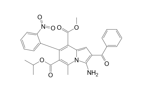 3-AMINO-2-BENZOYL-5-METHYL-7-(2-NITROPHENYL)-INDOLIZINE-6,8-DICARBOXYLIC-ACID-6-ISOPROPYL-8-METHYLESTER