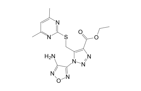 ethyl 1-(4-amino-1,2,5-oxadiazol-3-yl)-5-{[(4,6-dimethyl-2-pyrimidinyl)sulfanyl]methyl}-1H-1,2,3-triazole-4-carboxylate
