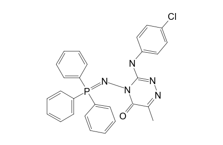 3-(4-Chlorophenylamino)-6-methyl-4-triphenylphosphoranylidenamino-5-oxo-4,5-dihydro-1,2,4-triazine