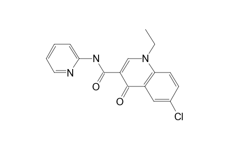 6-Chloro-1-ethyl-4-oxo-N-(pyridin-2-yl)quinoline-3-carboxamide