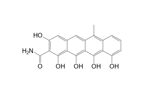 2-Naphthacenecarboxamide, 1,3,10,11,12-pentahydroxy-6-methyl-