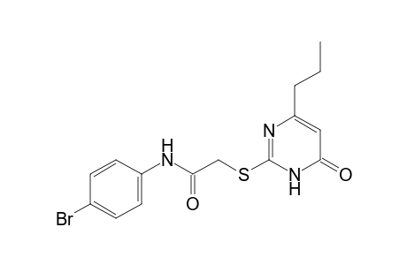 4'-bromo-2-[(3,4-dihydro-4-oxo-6-propyl-2-pyrimidinyl)thio]acetanilide