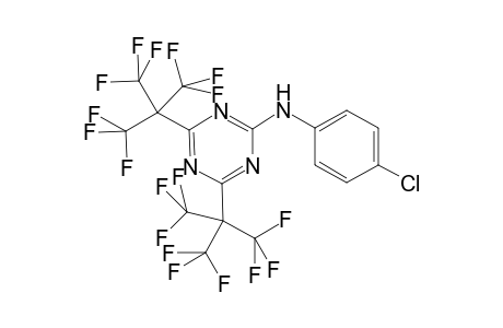 N-(4-Chlorophenyl)-4,6-bis[2,2,2-trifluoro-1,1-bis(trifluoromethyl)ethyl]-1,3,5-triazin-2-amine
