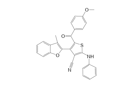 5-(4-Methoxybenzoyl)-4-(3-methylbenzofuran-2-yl)-2-(phenylamino)thiophene-3-carbonitrile