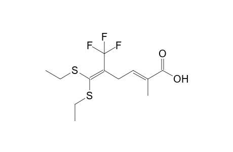 2(E)-6,6-Bis(ethylsulfanyl)-2-methyl-5-trifluoromethylhexa-2,5-dienoic acid