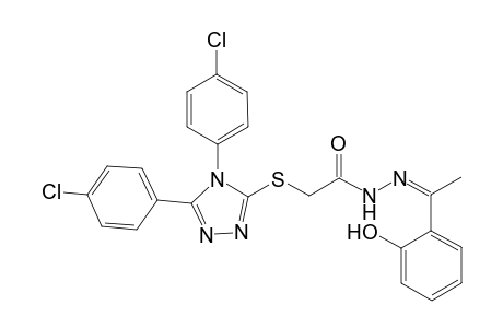 2-{[4,5-bis(4-chlorophenyl)-4H-1,2,4-triazol-3-yl]sulfanyl}-N'-[(Z)-1-(2-hydroxyphenyl)ethylidene]acetohydrazide