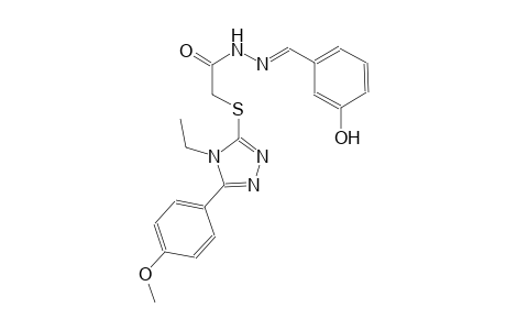 2-{[4-ethyl-5-(4-methoxyphenyl)-4H-1,2,4-triazol-3-yl]sulfanyl}-N'-[(E)-(3-hydroxyphenyl)methylidene]acetohydrazide