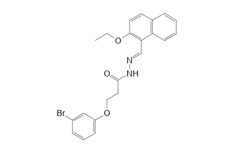 3-(3-bromanylphenoxy)-N-[(E)-(2-ethoxynaphthalen-1-yl)methylideneamino]propanamide