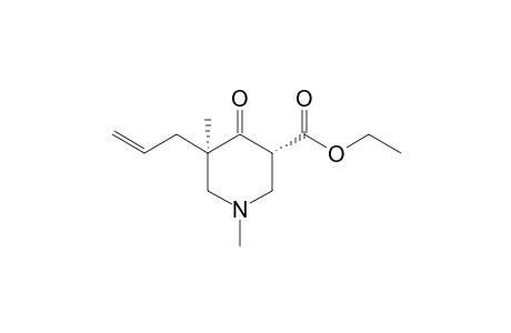 Ethyl (3R*,5R*)-5-allyl-1,5-dimethyl-4-oxopiperidine-3-carboxylate