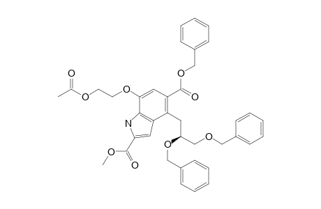 5-o-Benzyl 2-o-methyl 7-(2-acetyloxyethoxy)-4-[(2S)-2,3-bis(phenylmethoxy)propyl]-1H-indole-2,5-dicarboxylate