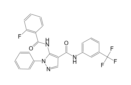 1H-pyrazole-4-carboxamide, 5-[(2-fluorobenzoyl)amino]-1-phenyl-N-[3-(trifluoromethyl)phenyl]-