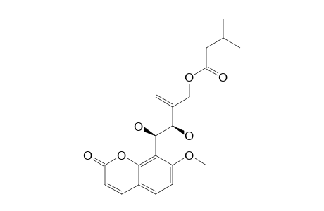 MICROFALCATIN-4'-ISOVALERATE;8-PRENYLATED-COUMARIN-MICROFALCATIN-ISOVALERATE;THREO-7-METHOXY-8-[1,2,4-TRIHYDROXY-3-METHYLENE-4-O-ISOVALERYL-BUTYL]-