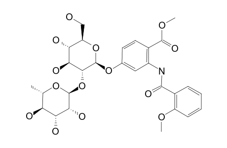 METHYL-4-HYDROXY-2-(2''-METHOXY-BENZAMIDO)-BENZOATE-O-BETA-D-(2'-O-ALPHA-L-RHAMNOPYRANOSYL)-GLUCOPYRANOSIDE