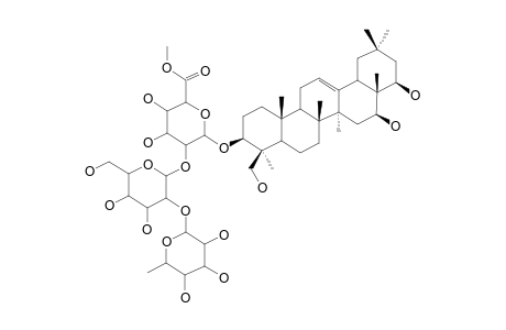 3-O-[ALPHA-L-RHAMNOPYRANOSYL-(1->2)-O-BETA-D-GLUCOPYRANOSYL-(1->2)-BETA-D-GLUCURONOPYRANOSYL]-3-BETA,16-BETA,22-BETA,24-TETRAHYDROXY-OLEAN-12-ENE-