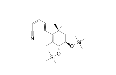 (-)-(3'S,4'S)-5-(3',4'-BIS-[(TRIMETHYLSILYL)-OXY]-2',6',6'-TRIMETHYLCYCLOHEX-1'-ENYL)-3-METHYLPENTA-2,4-DIENENITRILE