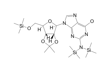 2',3'-Isopropylideneguanosine, 3tms derivative