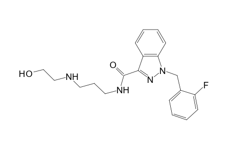 1-(2-fluorobenzyl)-N-[3-(2-hydroxyethylamino)propyl]indazole-3-carboxamide