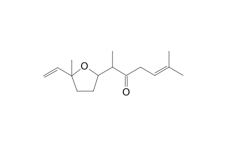 5-Hepten-3-one, 2-(5-ethenyltetrahydro-5-methyl-2-furanyl)-6-methyl-
