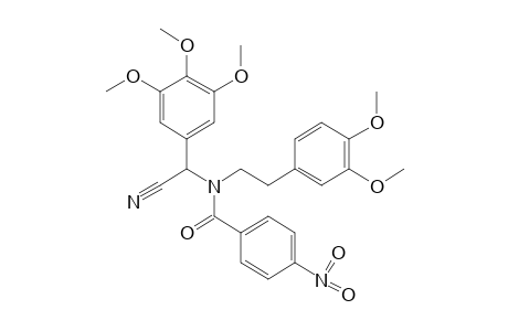 N-(a-cyano-3,4,5-trimethoxybenzyl)-N-(3,4-dimethoxyphenethyl)-p-nitrobenzamide