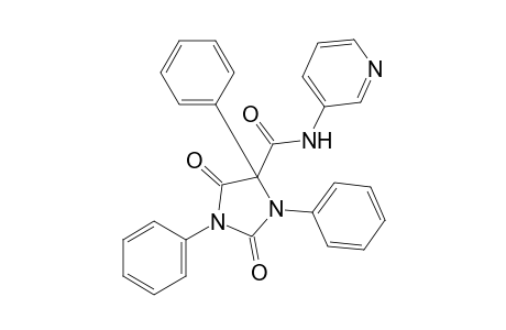 2,5-dioxo-N-(3-pyridyl)-1,3,4-triphenyl-4-imidazolidinecarboxamide