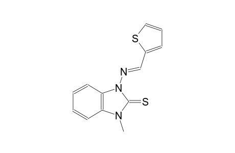 1-methyl-3-{[(E)-2-thienylmethylidene]amino}-1,3-dihydro-2H-benzimidazole-2-thione