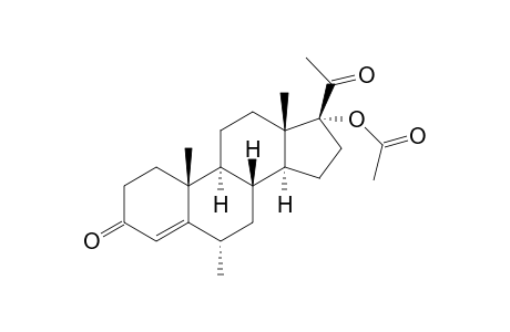 4-Pregnen-6α-methyl-17-ol-3,20-dione acetate