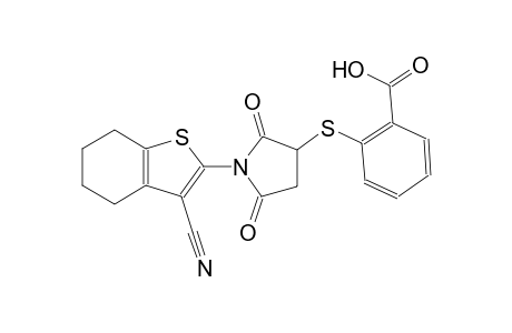 Benzoic acid, 2-[[1-(3-cyano-4,5,6,7-tetrahydrobenzo[B]thien-2-yl)-2,5-dioxo-3-pyrrolidinyl]thio]-