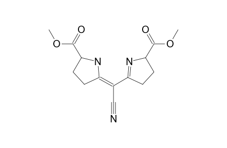 5-[(E)-(5-carbomethoxypyrrolidin-2-ylidene)-cyano-methyl]-1-pyrroline-2-carboxylic acid methyl ester