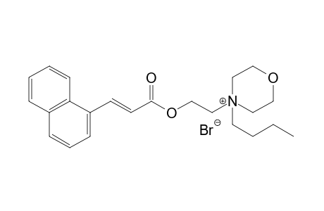 4-butyl-4-(2-hydroxyethyl)morpholinium bromide, trans-1-naphthaleneacrylate