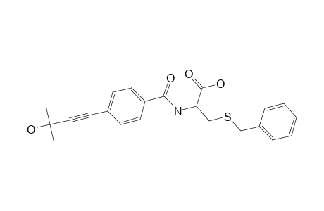 Propanoic acid, 2-[[4-(3-hydroxy-3-methyl-1-butynyl)benzoyl]amino]-3-[(phenylmethyl)thio]-