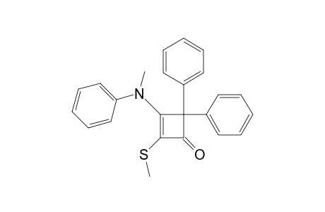 2-Cyclobuten-1-one, 3-(methylphenylamino)-2-(methylthio)-4,4-diphenyl-