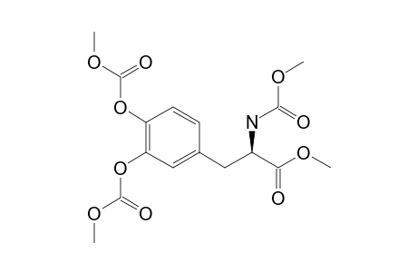 3,4-Dihydroxy-L-phenylalanine, N,o,o'-tris(methoxycarbonyl)-, methyl ester