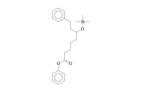 Octanoic acid, 8-phenyl-6-(trimethylsilyloxy)-, phenyl ester