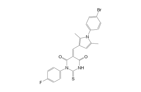 (5E)-5-{[1-(4-bromophenyl)-2,5-dimethyl-1H-pyrrol-3-yl]methylene}-1-(4-fluorophenyl)-2-thioxodihydro-4,6(1H,5H)-pyrimidinedione