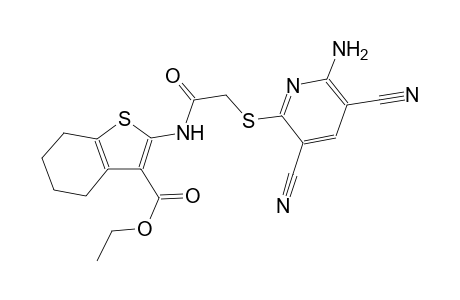 ethyl 2-({[(6-amino-3,5-dicyano-2-pyridinyl)sulfanyl]acetyl}amino)-4,5,6,7-tetrahydro-1-benzothiophene-3-carboxylate